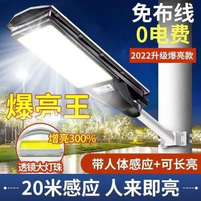 太阳能照明灯2023款太阳能灯家用户外庭院灯农村超亮室外LED路灯