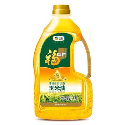 福临门 食用油 非转基因 压榨一级 黄金产地玉米胚芽油1.8L