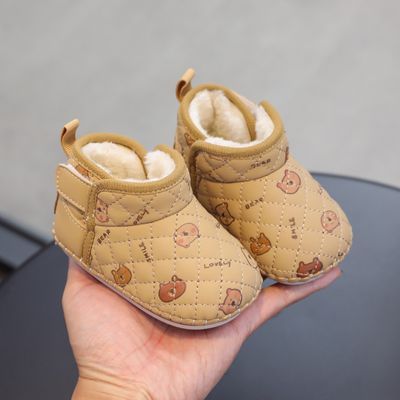 冬季婴儿鞋子防滑雪地靴加厚一岁宝宝棉鞋6到12个月婴幼儿学步鞋8