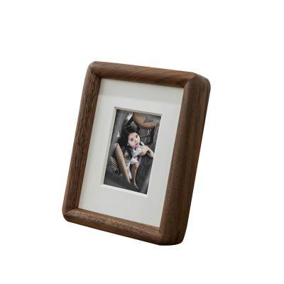 黑胡桃榫卯实木相框摆台洗照片做成相框装裱框儿童挂墙迷你相框