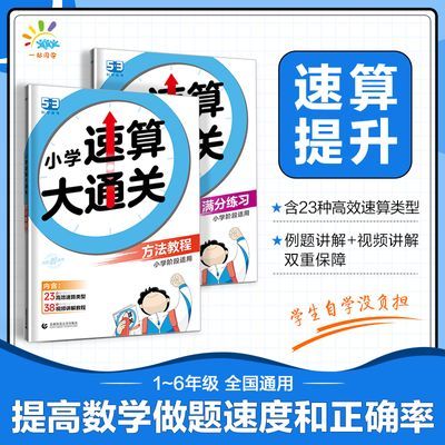 53一起同学小学速算大通关数学方程教程1-6年级全国通用53