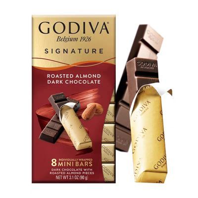 GODIVA/歌帝梵扁桃仁72%黑巧克力90g圣诞伴手礼零食