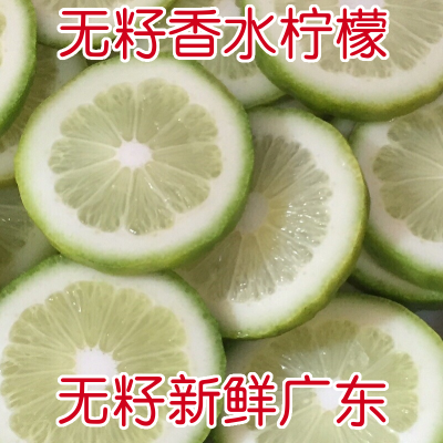 广东无籽香水柠檬新鲜二级花皮黄绿果小果果香味浓奶茶饮品店用