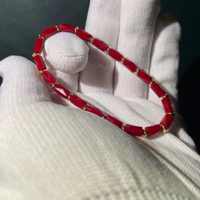 【今日特价】日本天然有机宝石珊瑚玉树天然手串佛珠手链送女士