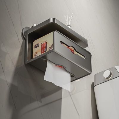 卫生间纸巾盒置物架壁挂式抽纸盒浴室免打孔厕纸架家用厕所卷纸架