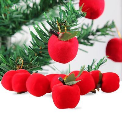 圣诞节装饰礼品平安夜红苹果挂件 圣诞树装饰品小挂饰圣诞用品