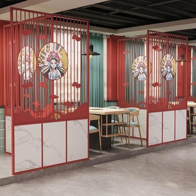 屏风隔断商用餐饮店火锅店烧烤店饭店包间包厢卡座围栏栅栏餐饮