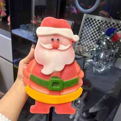 网红抖音同款圣诞老人蜡瓶糖实心29x20尺寸可嚼不能咽可当摆件