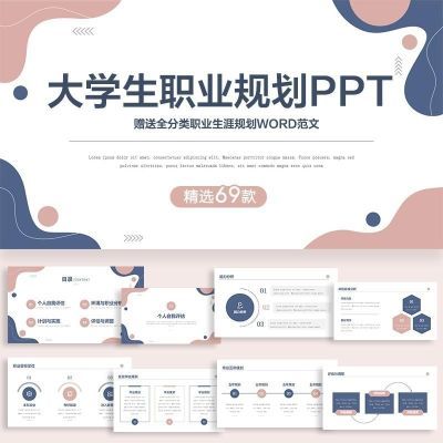 大学生职业生涯规划ppt模板范本就业指导工作计划发展word范文