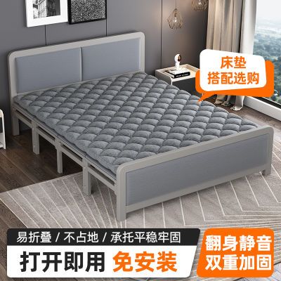 折叠床家用双人床单人简易午休出租屋成人木板床板床单人床铁床