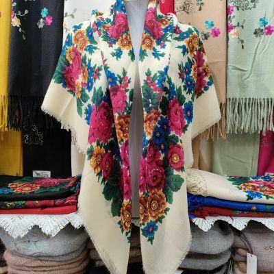 莫斯科风格的围巾围巾保暖高级感多种时尚的印花围巾披肩名族风