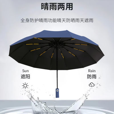 雨伞2023新款加厚加粗折叠玻纤弹力24双骨防晒防紫外线晴雨