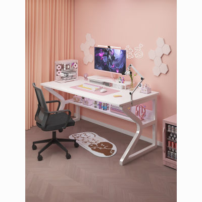 白色电脑桌台式家用卧室书桌简约办公桌工作台桌子简易游戏电竞桌