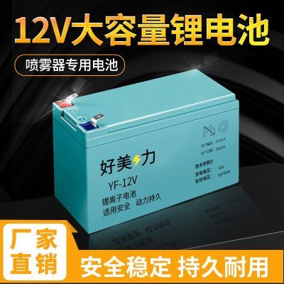 12v锂电池电动喷雾器农用12伏大容量蓄电池打药机抽水泵音响照明