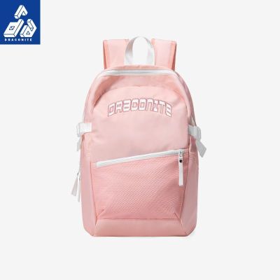 DRACONITE粉色双肩包日常通勤大容量时尚学生书包女旅行运动背包