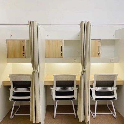 共享沉浸式付费自习室学习桌子隔断景观位带帘桌十套起发货！