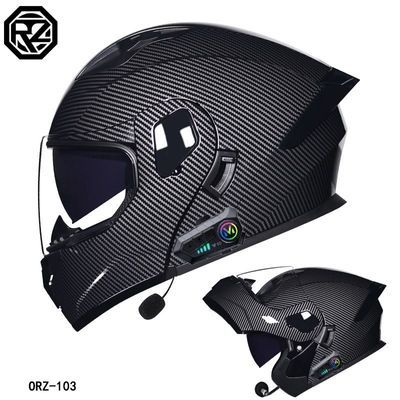 新3C认证ORZ摩托车揭面盔双镜片头盔男女加蓝牙全盔四季个性