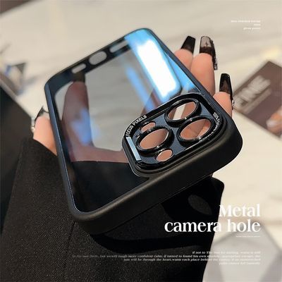高级金属镜头iphone15适用14promax苹果手机壳13简约11防摔12透明