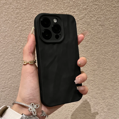 清新马卡龙纯色褶皱适用iPhone15promax苹果手机壳13软胶12小众11