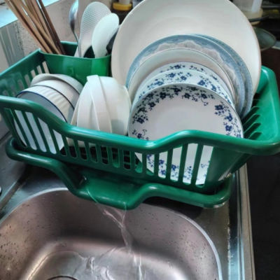 沥水碗架加厚塑料厨房碗盘筷子家用沥水篮收纳架餐具置物架免打孔