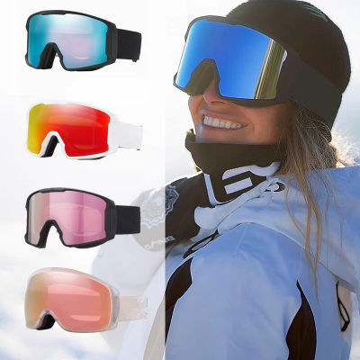 23新款冬季户外滑雪记同款眼镜男女矿柱双层防雾镜片可拉近视眼