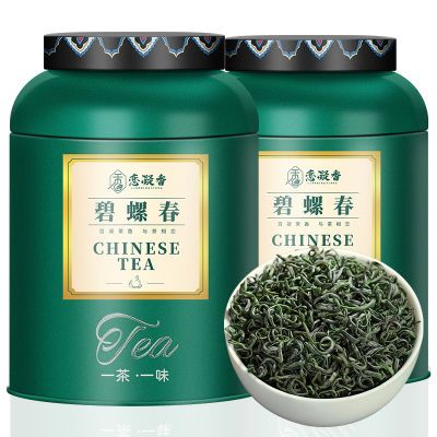 恋凝香碧螺春绿茶2023新茶正宗春茶甄选嫩叶耐泡型花果香茶叶罐装