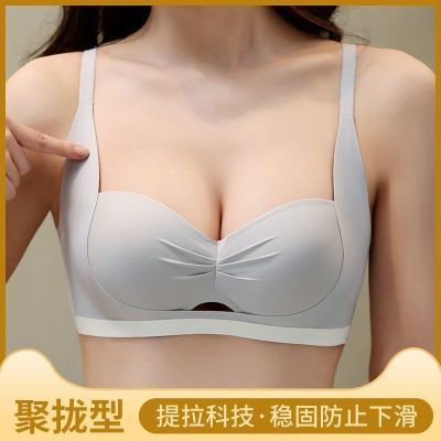 提拉公主内衣女小胸半杯小胸聚拢显大钢圈收副乳防乳上下垂胸罩