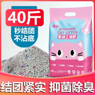 活性炭猫砂除臭20斤特价批发膨润土混合猫砂10斤结团低尘40斤批发