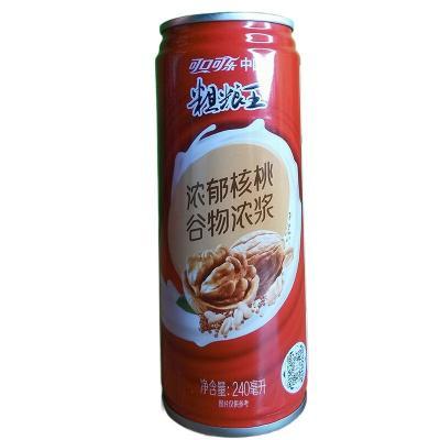 新日期可口可乐粗粮王谷物浓浆浓郁核桃240ML15听装整箱年货礼盒