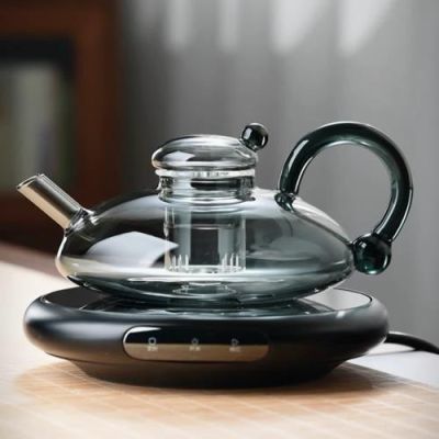 北欧风玻璃茶具套装花茶水果茶加热煮茶器高档欧式鼠尾茶咖壶轻奢