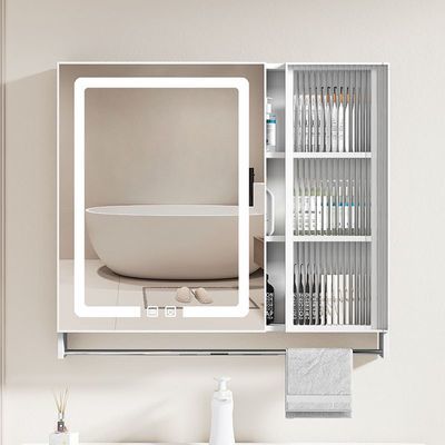 浴室智能浴室镜镜柜卫生间单独墙式挂墙太空铝镜子除雾镜箱隐藏式