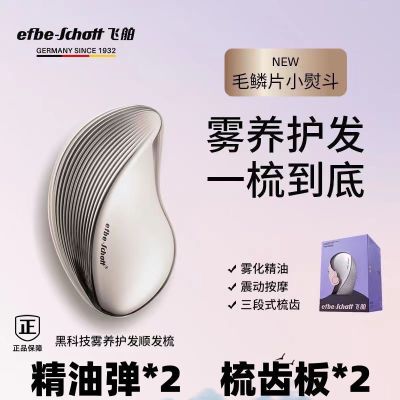 飞舶【2个蓬松弹】efbeschott 雾养顺发便携电动滑蓬松蒸汽直发梳