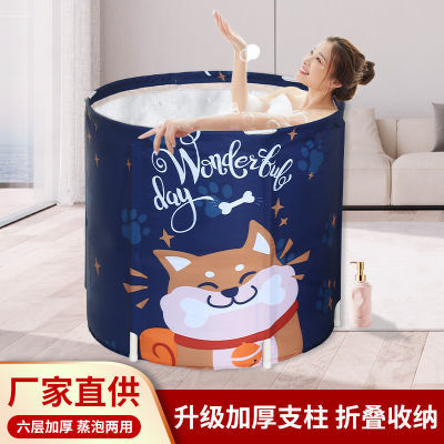 可折叠婴儿游泳桶家用折叠泡澡桶中小童简易免安装浴桶洗澡桶