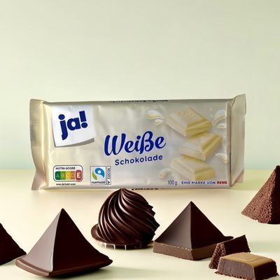 德国正品JA!榛子牛奶巧克力排块纯可可脂网红便携零食100克/块