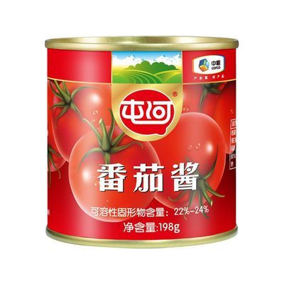 中粮屯河番茄酱198炒菜调料烘焙新疆添加剂浓缩西红柿面酱罐头