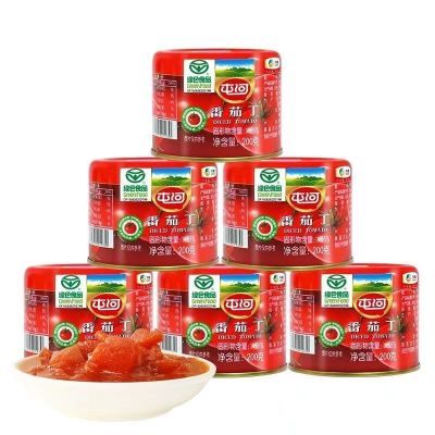 中粮新疆屯河番茄罐头200番茄酱去皮添加剂罐装新鲜西红柿家用