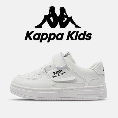 Kappa2024春季新款百搭儿童中大童轻便舒适小白鞋透气男女童板鞋