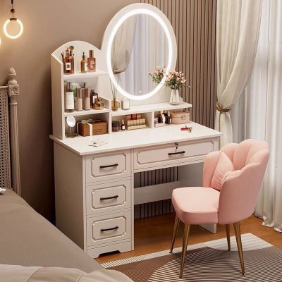 新款卧室梳妆台小型现代简约化妆收纳柜一体网红房间ins风化妆台