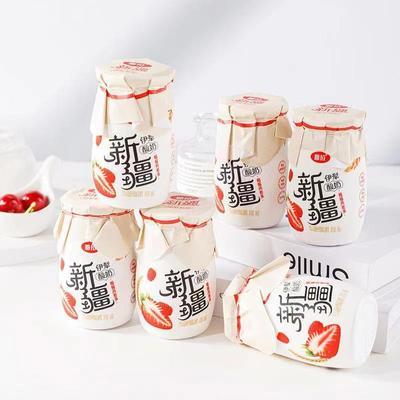 【新疆奶源】那拉新疆伊犁酸奶白桃沙棘爆珠 莓莓燕麦多180克/瓶