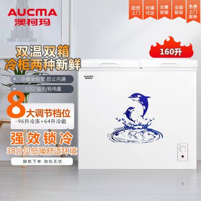 澳柯玛保鲜冷冻两用冰柜家用节能小型大容量商用冷藏冷冻双温冷柜