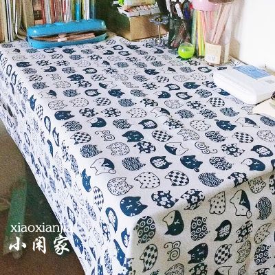 棉麻桌布布艺 日式简约北欧茶几餐桌布书桌ins学生台布桌垫长方形