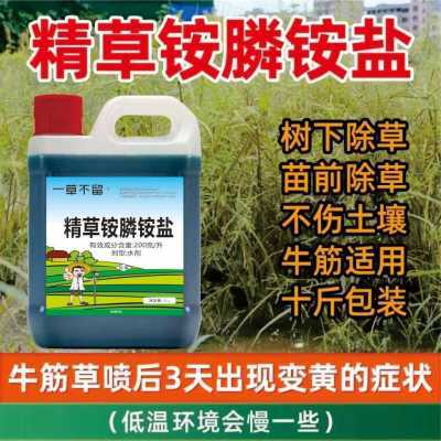 除草剂5-10斤装高浓度正品精草铵膦农用不伤果树不返青烂根快速