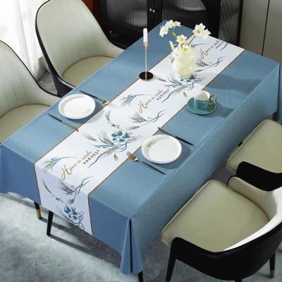 桌布防水防油免洗防烫中式长方形餐桌台布欧式茶几布pvc家用桌垫