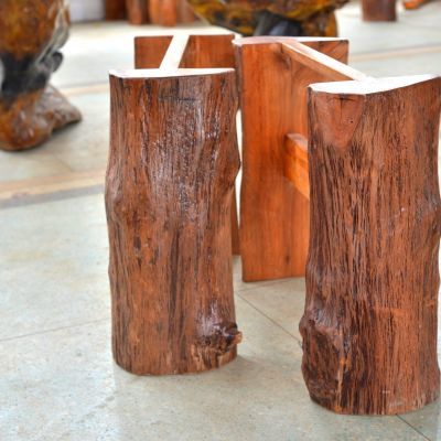 实木大板桌手工实木桌腿脚架通用茶台茶桌茶几木头支架实木腿简约
