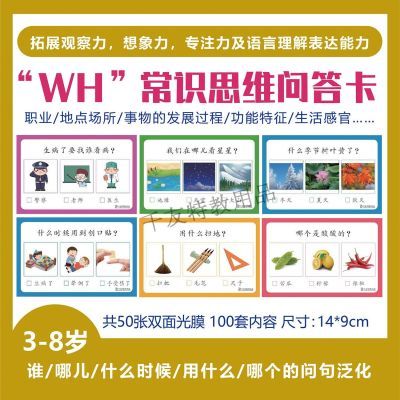 “WH”常识思维问答卡——拓展观察力,想象力,专注力及语言理解