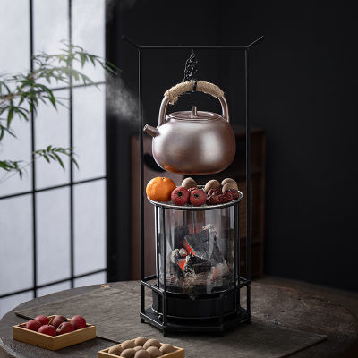 围炉煮茶烤火炉套装器具室内家用玻璃炭烤罐罐烤奶茶炉户外烤炉