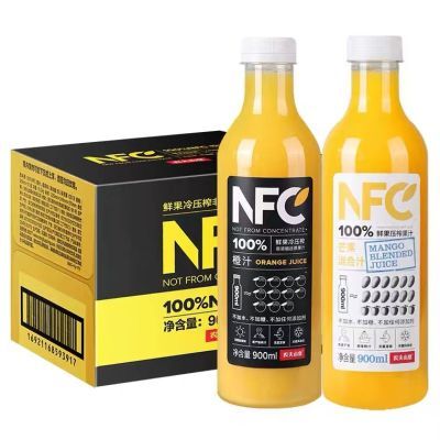 (清仓现货)4月底到期 农夫系列NFC果汁900ML橙子/芒果1瓶