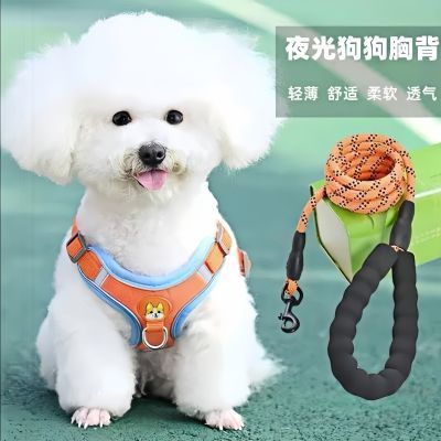 遛狗牵引绳背心式狗链子中小型犬胸背带泰迪背带式狗狗牵引绳加粗