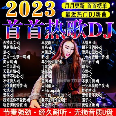 2023抖音火爆歌曲DJ优盘热门流行中文DJ榜单无损音乐车载MP3/4U盘