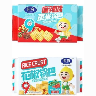 卡奇锅巴新品锅巴蒸米320牛排麻辣味花椒办公室零食小包装芥末